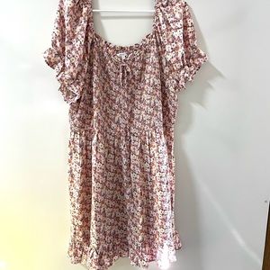 Pink Floral Feminine Dress